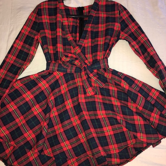 Red Plaid Dress - Picture 1 of 7